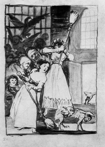 Preparatory Drawing 1 Caprice by Francisco de Goya